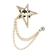 thumbnail image 2 of Trajes Broche Pin Estrella Cráneo Pin Insignia Borla Camisa de cadena Collar Pin Dorado, 2 of 5