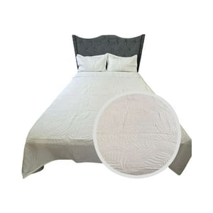 Iiimussa - Cubrecama Quilt De Lujo Verano 2 Plaza Blanco