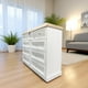 thumbnail image 2 of Comoda de Madera 9 cajones 120x40x90 Color Blanco cubierta Natural, 2 of 3