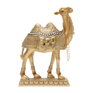 Bothyi - Estatua De Camello De Mano De Obra Fina, Figura De Camello Animal Para Escritorio, Dormitorio, Balcón, 15 Cm X 19 Cm