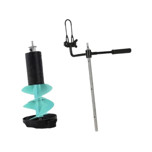 Barrena Para Hielo Con Varilla De Extensión Barrena De Nailon Para Pesca En Hielo Accesorios Para Pesca En Hielo Flotador Azul De 8 Pulgadas