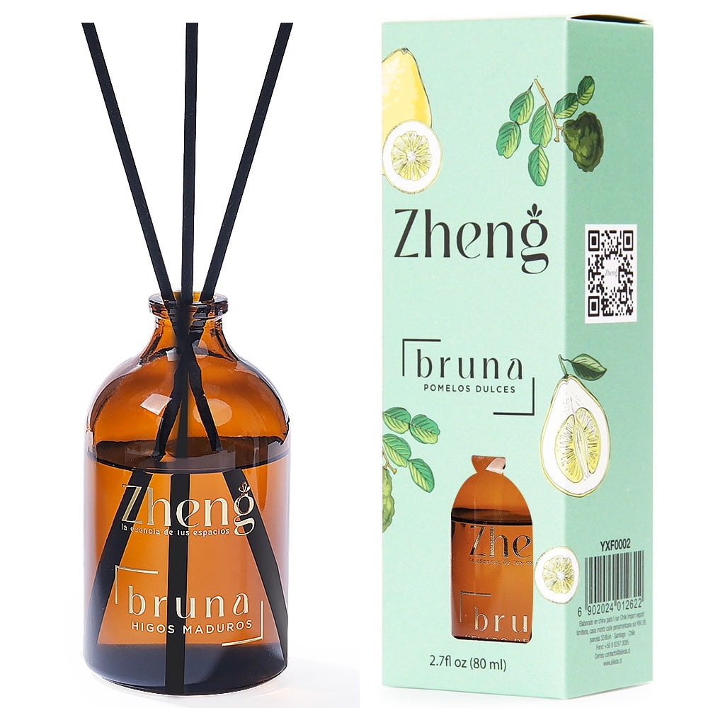 Difusores De Varillas Zheng Bruna Serie 80 Ml Aromas Ambienta Pomelos Dulces Aromatizador