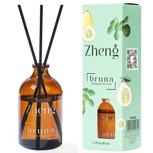 Difusores De Varillas Zheng Bruna Serie 80 Ml Aromas Ambienta Pomelos Dulces Aromatizador