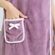 thumbnail image 4 of Toalla de baño usable con hombros descubiertos para mujer, absorbente de agua, para playa, spa, gimnasio, bata de baño, vestido lencero, 4 of 5