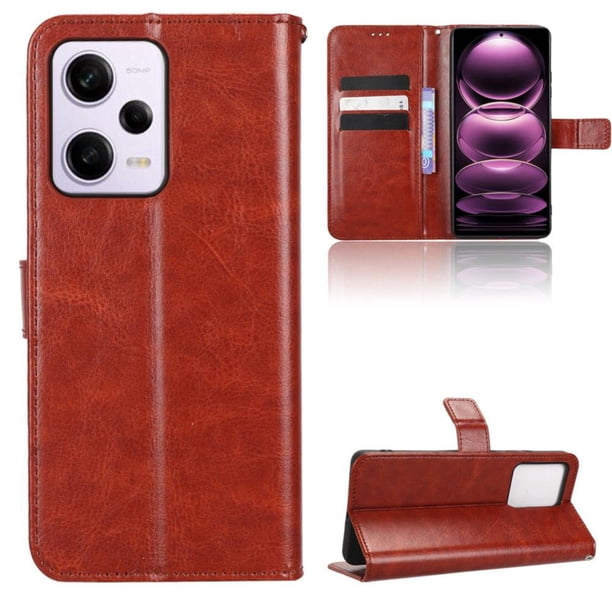 Funda tipo libro para Xiaomi Note 12 Pro Plus 5G, cartera todo‑en‑uno, funda multifuncional con tarjetero y correa de muñeca desmontable