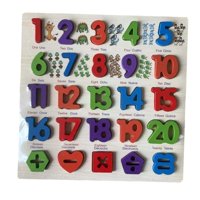 Bothyi - Tablero De Rompecabezas De Alfabeto De Madera, Material Didáctico Colorido Para Niños, Niñas, Niños, Adolescentes, Números En Español
