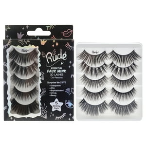 Rude Cosmetics - Pestañas Postizas Esenciales De Visón - Sorpréndeme De Para Mujeres - Par De Pestañas