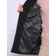 thumbnail image 5 of Abrigo de invierno para mujer con botonadura sencilla, abrigo hasta el muslo, cuello contrastante, chaquetón XS negro, 5 of 6