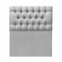 Vitelio - Respaldo Capitone Color Gris 1 Plaza Premium