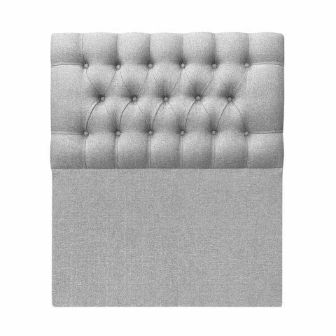 Vitelio - Respaldo Capitone Color Gris 1 Plaza Premium