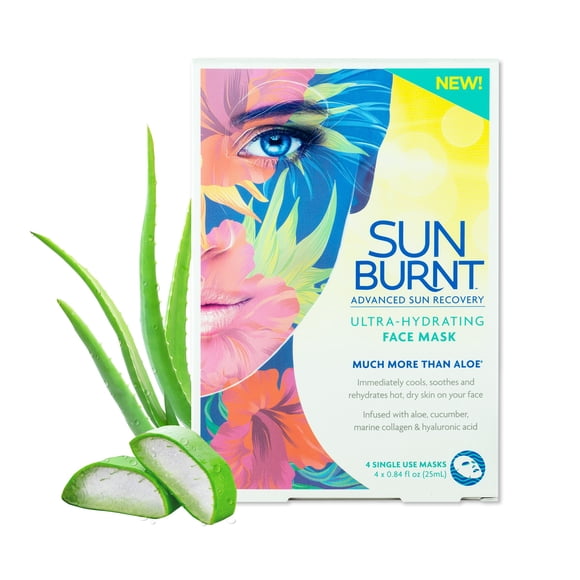Mascarilla facial en hoja Sunburnt Ultra Hidratante Recuperación Solar x4