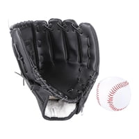 Magideal - Guante De Béisbol Y Engrosamiento De Pelota Guante De Softball Guante De Mano Izquierda Resistente Para Entrenamiento De Principiantes De Lanzador 115 Pulgadas Negro