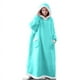 thumbnail image 1 of 1pc Flannel Blanket With Sleeves, Winter Hoodies Sweatshirt, Women Men Pullover Fleece Giant TV Blanket, 1 of 3