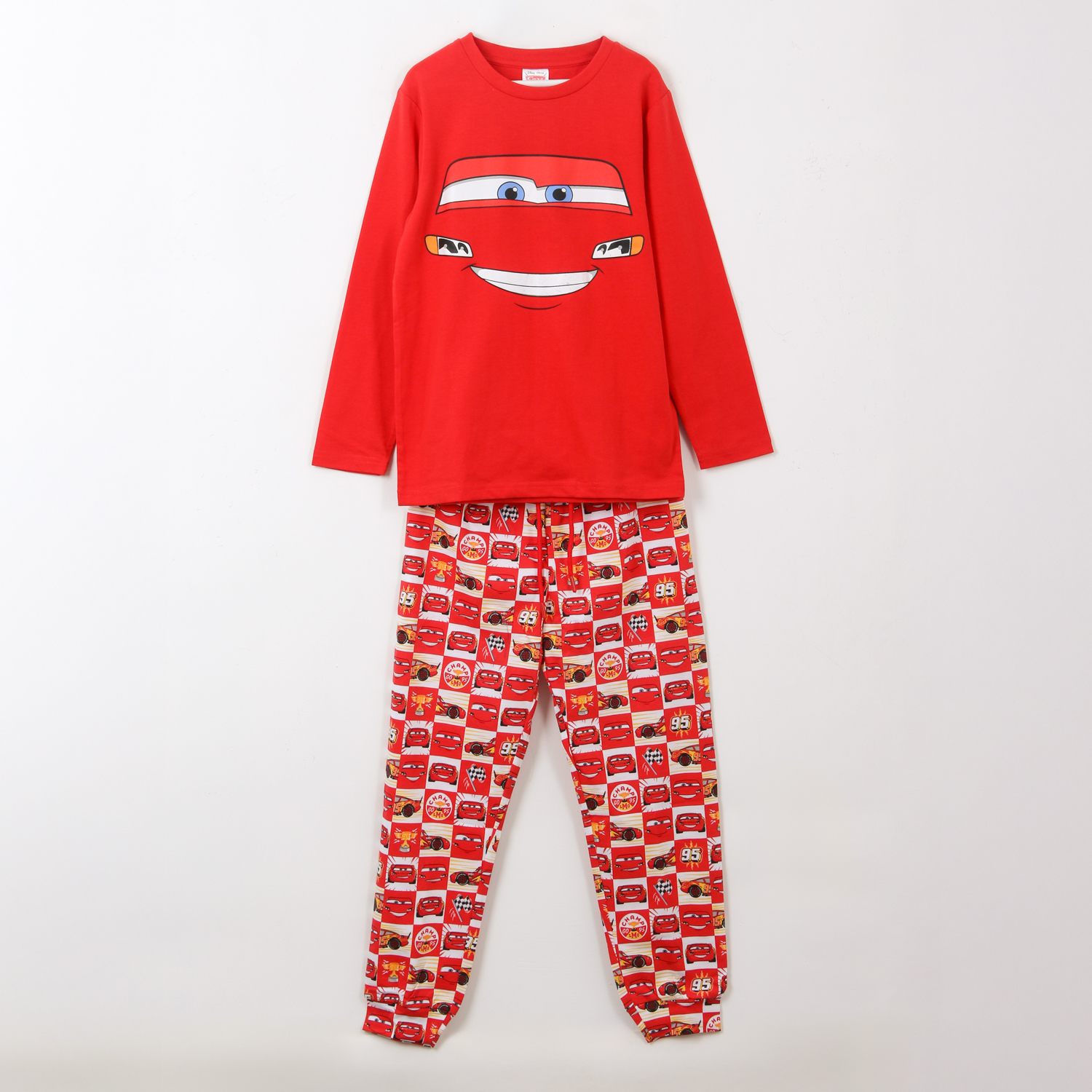 Pijama Manga Larga Niño Rayo Mcqueen Cars Rojo Disney