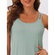 thumbnail image 5 of INSPIRE CHIC Vestido de Dormir de Modal Acanalado para Mujer con Doble Tirante Espagueti de Largo a la Rodilla para Descanso y Viaje XS Verde, 5 of 6
