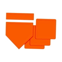 Ioensy - Béisbol Softball 5 Piezas Base Set Bases De Campo De Goma Naranja