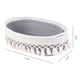 thumbnail image 3 of REGALWOVEN 1 Paquete de Cesta de Almacenamiento Tejida, Estante de Armario Cesta de Almacenamiento Ovalada con Borlas para Bandeja de Llaves para Entrada Escritorio Gris Claro 13*5.9*3.9in, 3 of 5