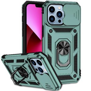 Estuche Gangxun Para Iphone 13 Pro Max, Soporte Giratorio 360°, Estilo Mecánico Y Magnético