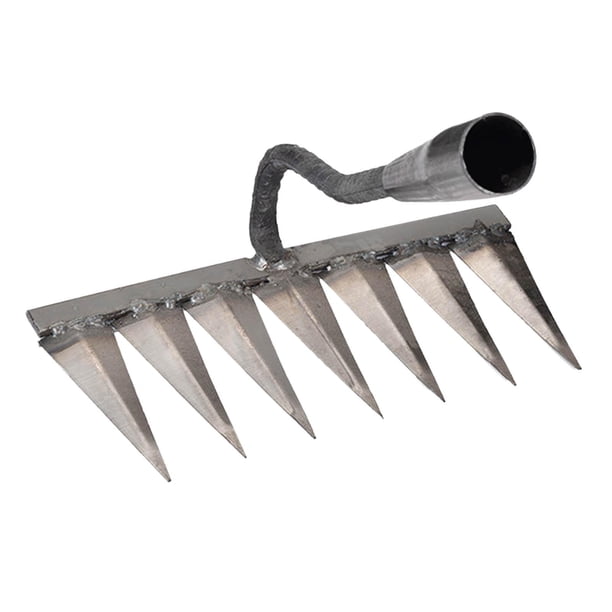 Cabezal de rastrillo de deshierbe endurecido, solo aflojamiento, excavación de , cultivador de jardinería, de jardinería para plantar , 7 dientes