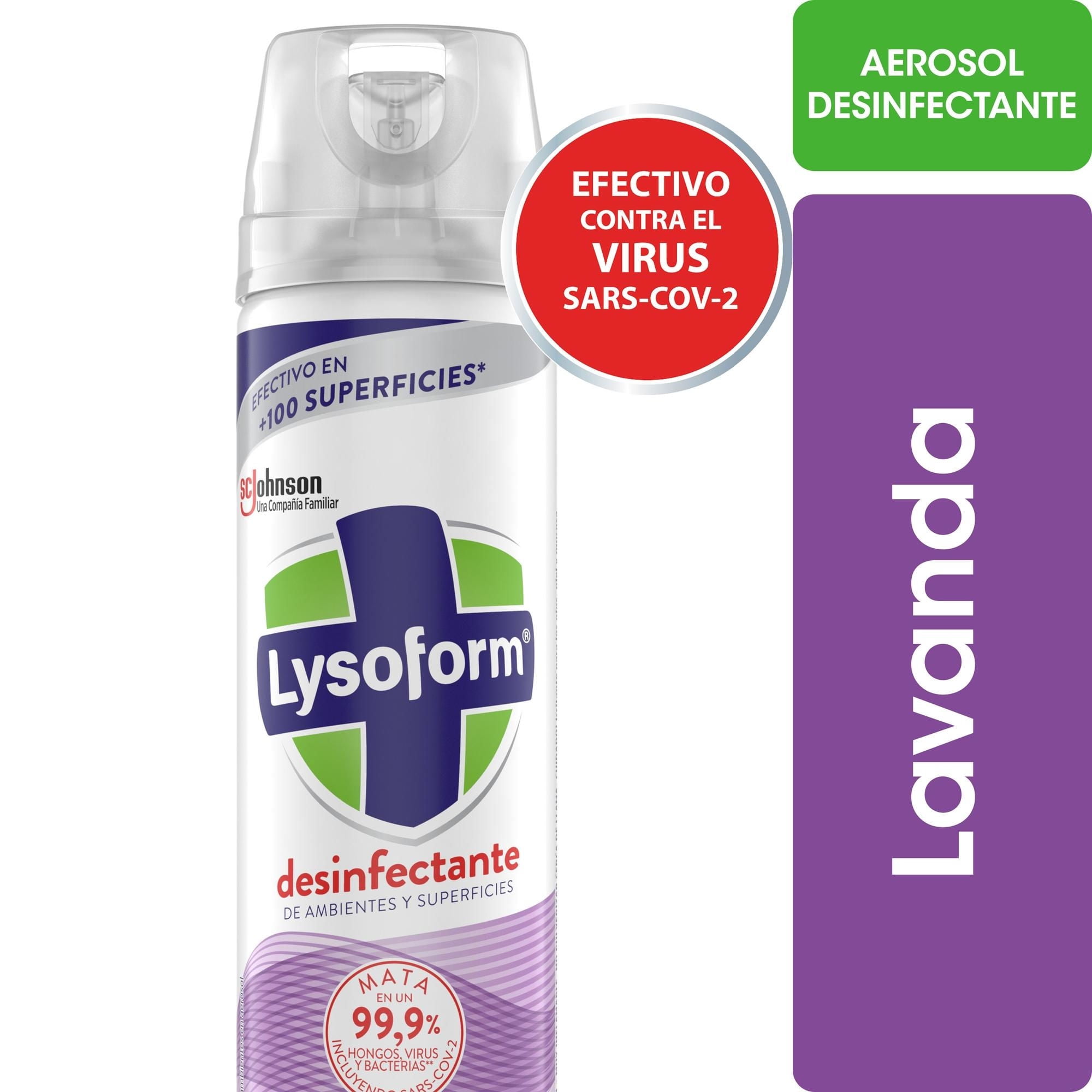 Desinfectante De Ambientes Y Elimina Olores Lavanda En Aerosol Lata 360 ml Lysoform
