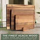 thumbnail image 2 of Juego De Tablas De Cortar De Madera Maciza De Acacia Con Soporte, 2 of 6