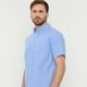 thumbnail image 3 of Camisa Hombre Oxford Manga Corta Azul Corona, 3 of 5