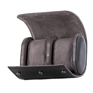 Ioensy - Estuche De Viaje Con Rollo De Reloj De Pu Organizador De Almacenamiento Para Collares Día De La Madre Negro