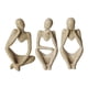 thumbnail image 1 of Figurita De Pensador Abstracto De Resina, Adorno De Mesa Para Hoteles, Chimenea, Marrón, 3 Piezas, 1 of 6