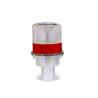 Qrubber - Baliza Destellante Solar Led Rojo