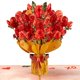 thumbnail image 1 of Tarjeta de Felicitación Frndly Rosas 3D Pop‑Up 20 cm x 15 cm, 1 of 5