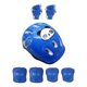 thumbnail image 3 of Kit De Casco De Bicicleta Para Ni?os, Casco De Monopatín Portátil Para Patinaje, Monopatín, Patín, Azul, 3 of 5