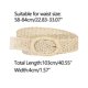 thumbnail image 3 of INSPIRE CHIC Cinturones de Cintura Delgados para Mujeres, Cinturones Bohemios Trenzados y Tejidos para Vestidos con Hebilla de Metal 22.83-33.07" Beige, 3 of 4
