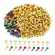thumbnail image 1 of 300 Sujetapapeles Modernos Para Manualidades, Ideales Para Hacer Tarjetas Y Otras Artes. Disponibles En Dorado Y Multicolor., 1 of 5