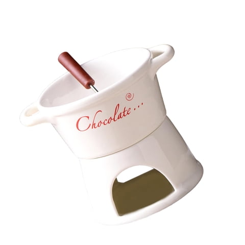 Magideal - Olla Para Fondue , Juego De Ollas Para Fondue, Electrodomésticos De Cocina, Juego De Cuencos Para Olla Caliente De 300 Ml Para Postre, Blanco