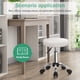 thumbnail image 3 of Silla de salón FURWOO, taburete ajustable con ruedas, color blanco, 3 of 7