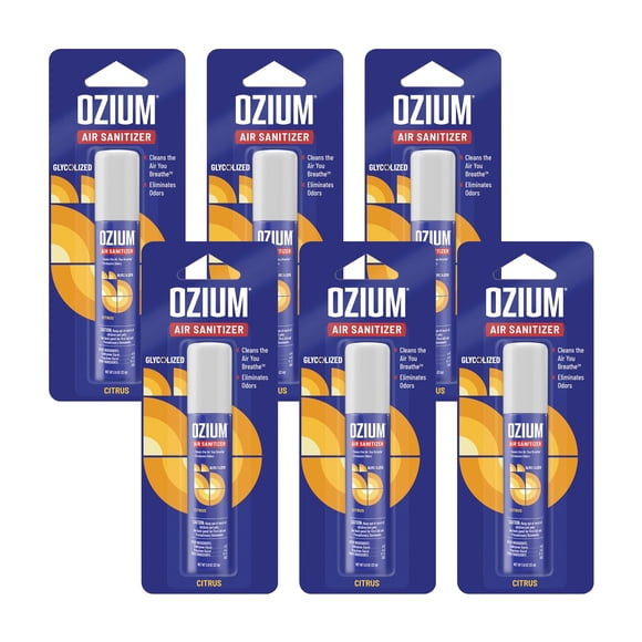 Desinfectante de aire y eliminador de olores Ozium 24 ml con aroma cítrico x6