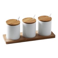 Genérico - Set 3 Frascos Almacenamiento Minimalista Funcional Jhn