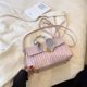 thumbnail image 1 of Quilted Ruched Crossbody Bag, Scarf Decor Handbag For Women, Soft Faux Leather Flap Purse, 1 of 3