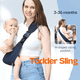 thumbnail image 3 of Baby Sling Carrier para Niño pequeño, Portador de bebé ajustable recién nacido a niño pequeño para 3-36 moniths, ligero bebé medio envuelto Sling con hebilla segura, azul marino, 3 of 3