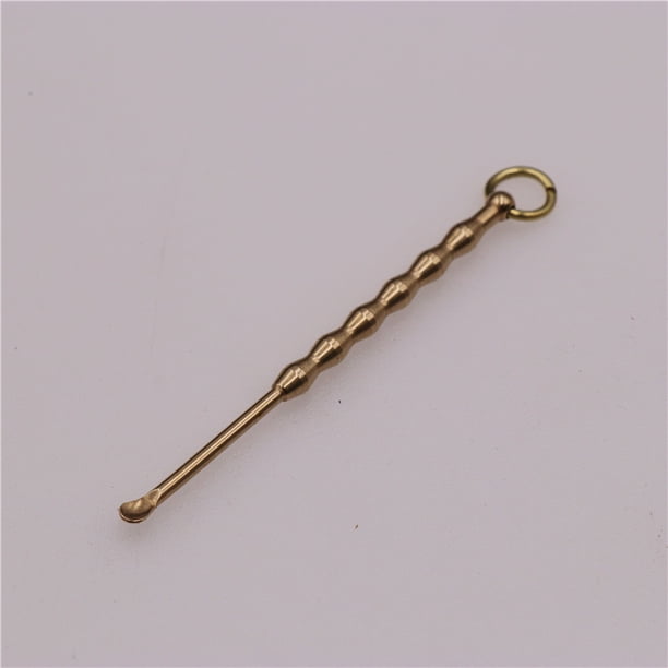 1pc Retro Brass Ear Spoons Ear Clean Tool Earpick Ear Wax Remover Curette Ear Cleaner Spoon Keychain Pendants Ear Care Health