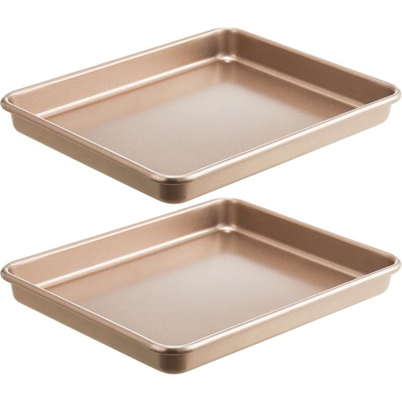 HONGBAKE 2 Pack 11 x 9 Inch Toaster Oven Pans and Trays
