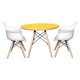 thumbnail image 1 of Comedor Amarillo + 2 Sillas Con Brazos Blancos, 1 of 2