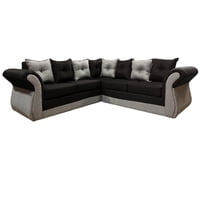 Muebles Duna - Seccional 5 Cuerpos Marsella Bicolor Lino Negro Gris