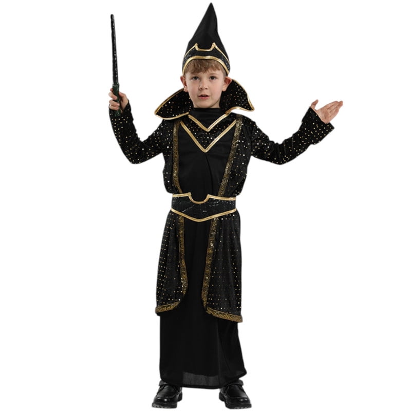 Red Sale - Disfraz Infantil Mago Oscuro Hechiero Medieval