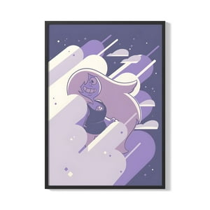 Creango - Cuadro Poster Enmarcado Steven Universe Amatista Decorativo