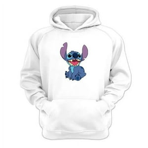 Genérico - Polerón Canguro Extraterrestre Azul Blanco Talla M Unisex