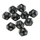 thumbnail image 1 of 10pcs Doce Caras Dados D12 Jugar Juegos De D & D RPG Partido Negro Corta En Cuadritos, 1 of 3