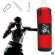 thumbnail image 1 of Saco de Boxeo Grande Profesional con Cadena de Anclaje Color Rojo con Negro 120cm X 40kg, 1 of 2