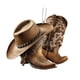 thumbnail image 3 of Sombrero De Vaquero Colgante Adorno árbol De Navidad Bolso Coche Espejo Retrovisor Colgante, 3 of 5