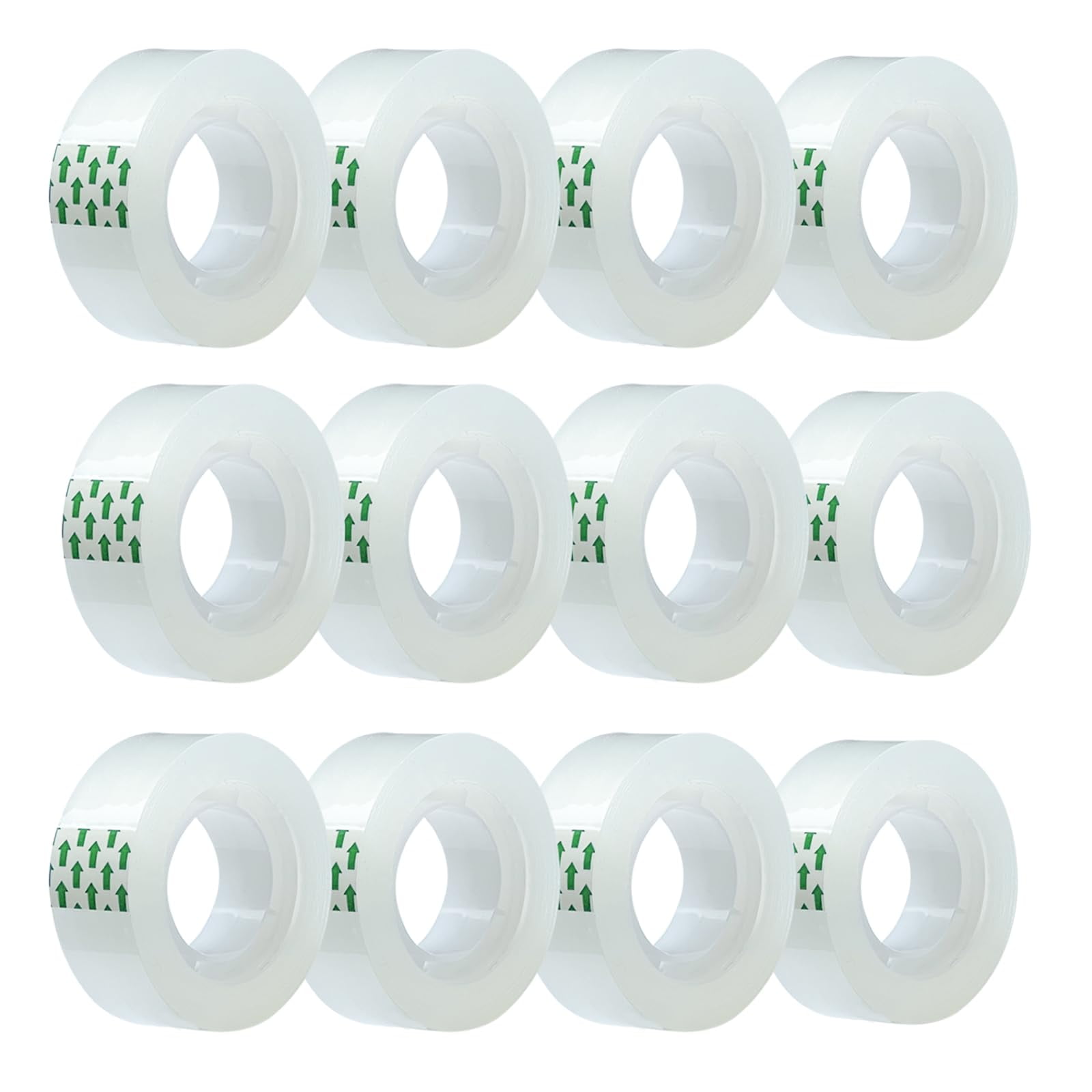 Rollos De Recarga De Cinta Adhesiva Para Dispensador Mjunm, Transparente, 12 X 22 M